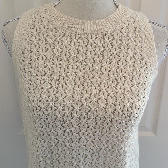 XS & M size cream colored sleeveless sweater from A New Day. Worn 2x. Like New. - Picture 2 of 9